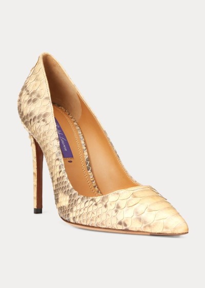 Women's Ralph Lauren Celia Python Pumps | 539042QDS